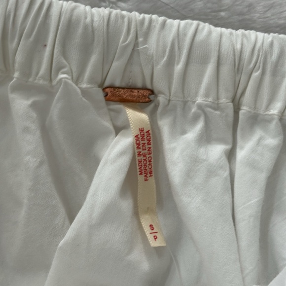 NWT Free People Women's Gaia Cotton Pull On Stretch Relaxed White Mini Skirt S - Picture 6 of 8